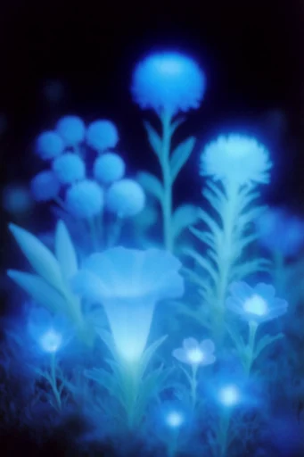 Spectral Nocturnal Luminescence style reference image — pitch black background