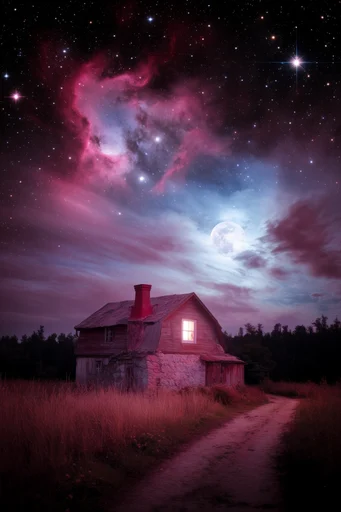 Ethereal Cosmic Luminescence style AI image example 4