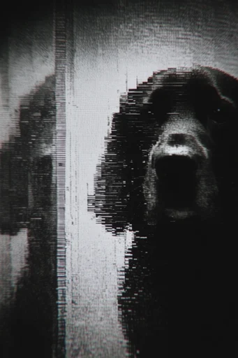 Corrupted Analog Noir style reference image — pixel sorting