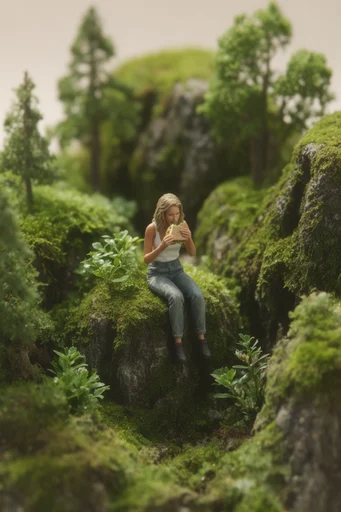 Macro Miniature Worlds moodboard — generate AI images in this style