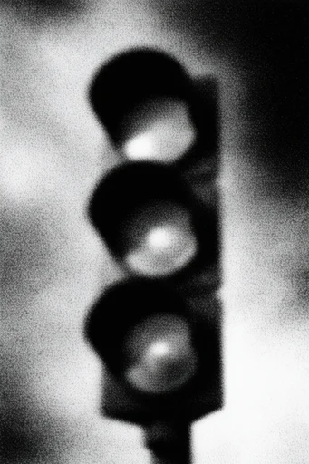 Gritty Monochrome Analog style reference image — heavy film grain