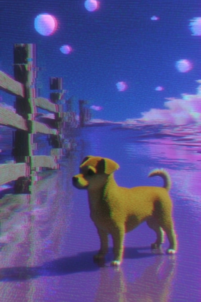 Liminal Analog Glitch style AI image example 3