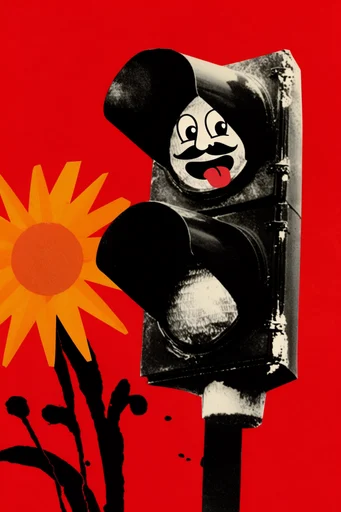 Gritty Surrealist Collage style reference image — dadaist montage