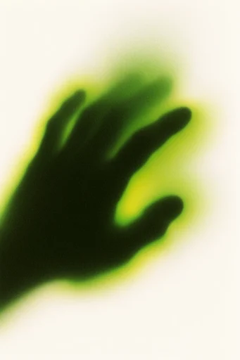 Chromatic Liminal Aura style reference image — heavy grain noise