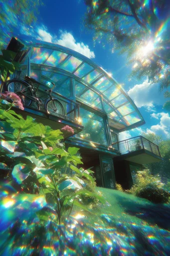 Luminous Prismatic Solarpunk style AI image example 4