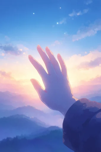Ethereal Twilight Horizons style reference image — twilight sky gradient