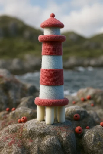 Tactile Voxel Whimsy style reference image — miniature diorama style