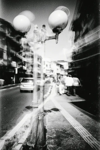 Spectral Analog Noir style reference image — high-contrast black and white