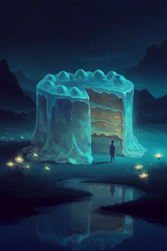 Ethereal Nocturnal Cosmicism style reference image — surreal landscape