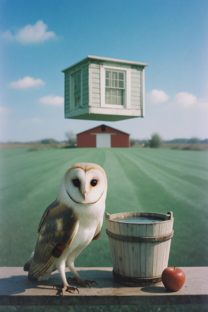 Surrealist Liminal Pastoralism style AI image example 3