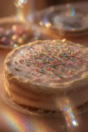 Ethereal Prismatic Refraction style reference image — shimmering bokeh