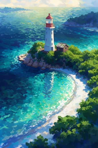 Nostalgic Ghibli Verdancy style reference image — high-angle master shot