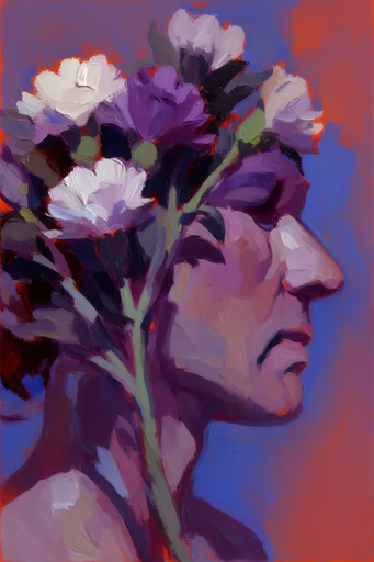 Graphic Fauvist Noir style reference image — minimalist background