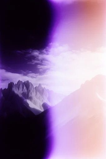 Luminous Ethereal Glitch style reference image — iridescent pearlescent finish