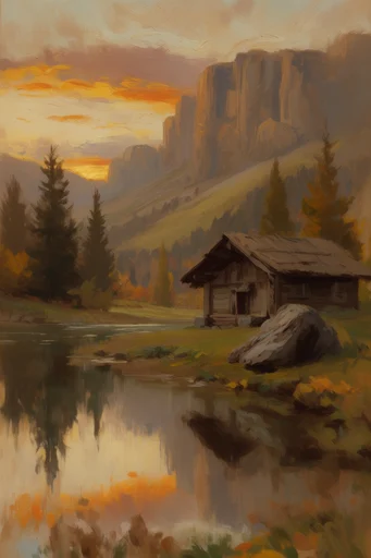 Luminous Impasto Pastoral style reference image — thick impasto oil painting