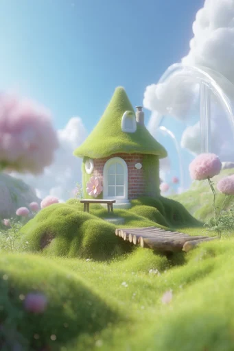 Ethereal Mossy Surrealism style reference image — pastel color palette