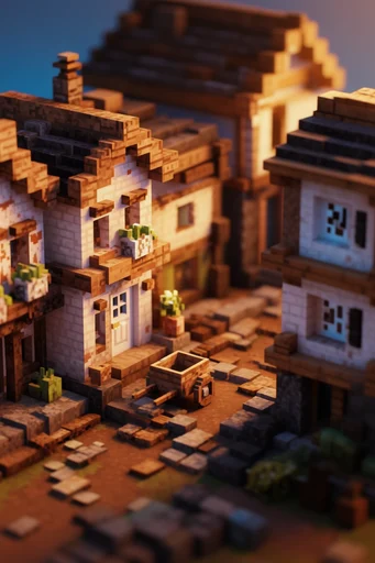 Cinematic Voxel Dioramas style reference image — voxel art
