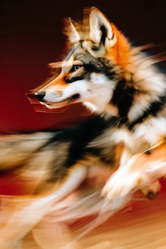 Kinetic Amber Motion style reference image — intentional camera movement