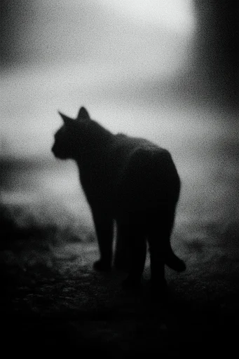 Stark Monochromatic Surrealism style reference image — extreme scale contrast