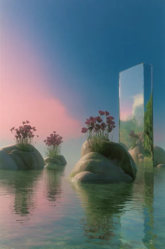Ethereal Surrealist Geometry style reference image — ethereal lighting