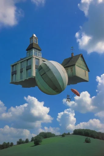 Surrealist Sky Collage style AI image example 2