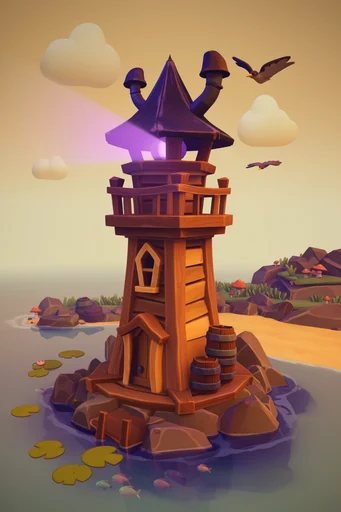 Cozy Stylized Fantasy style reference image — soft ambient lighting