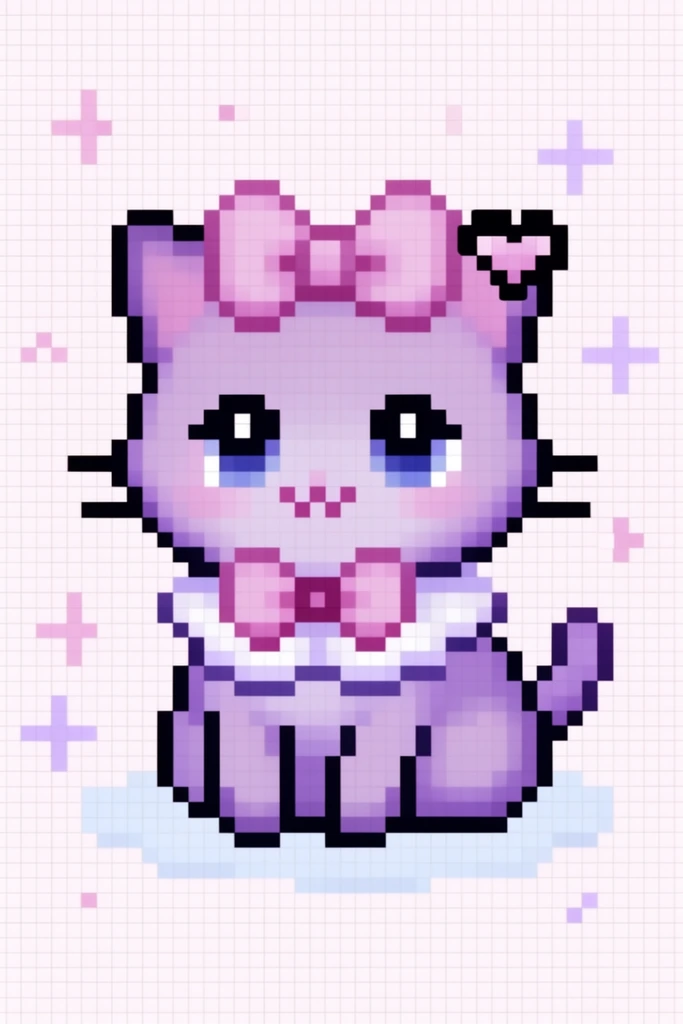 Nostalgic Violet Pixelscape style AI image example 3