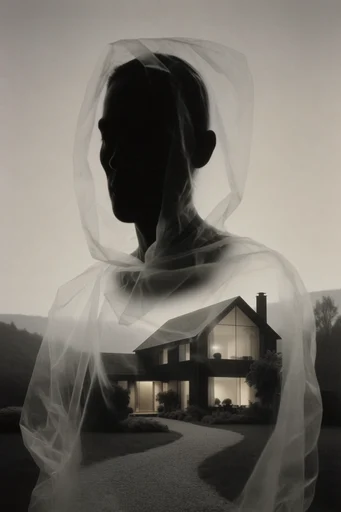 Ethereal Sculptural Minimalism style reference image — sheer translucent texture