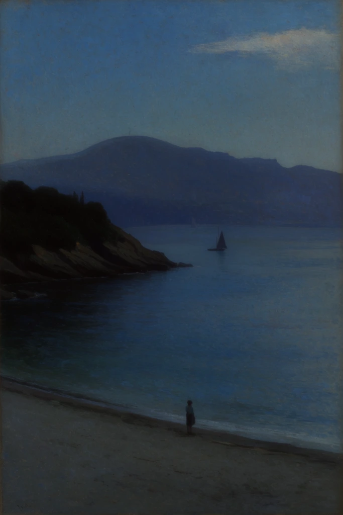 Nocturnal Gothic Tonalism style AI image example 2