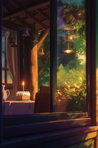 Nostalgic Hand-Drawn Anime style reference image — detailed cel animation