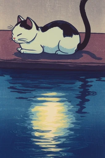 Atmospheric Shin-Hanga Nocturnes style reference image — hasui kawase inspired