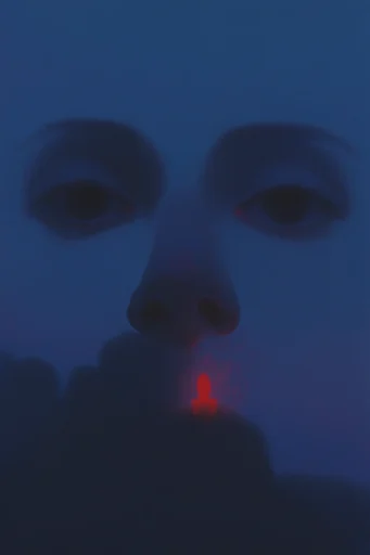Melancholic Nocturnal Minimalism style reference image — hand-drawn aesthetic
