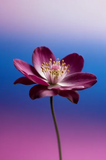 Electric Botanical Minimalism style reference image — hyper-saturated