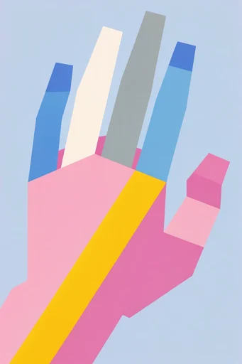 Structured Geometric Minimalism style reference image — hard-edge painting