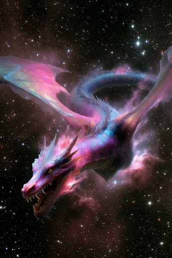 Ethereal Cosmic Luminescence style reference image — magenta and violet palette