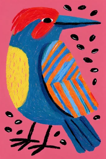 Textured Vibrant Fauvism style AI image example 3