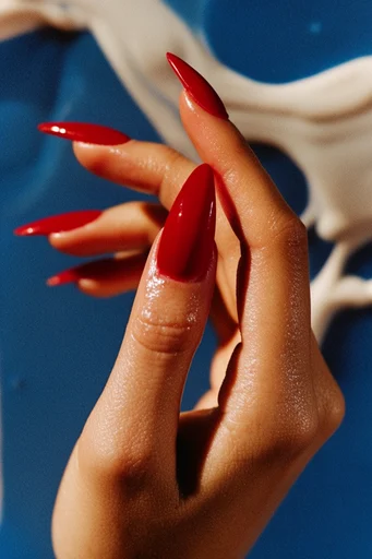 Hyper-Glossy Surreal Editorial style reference image — glossy wet texture