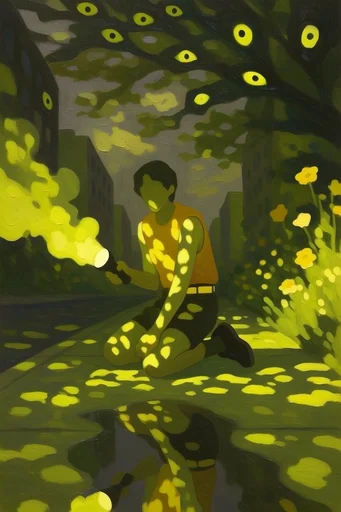 Luminous Impressionist Surrealism style reference image — dreamy liquid textures