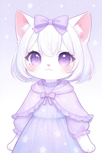 Ethereal Pastel Kawaii style reference image — delicate line art