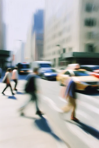 Kinetic Sun-Drenched Motion style reference image — motion blur