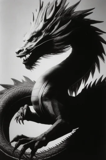 Dramatic Monochrome Noir style reference image — high contrast