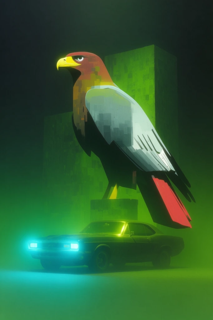 Cinematic Neon Noir style AI image example 3