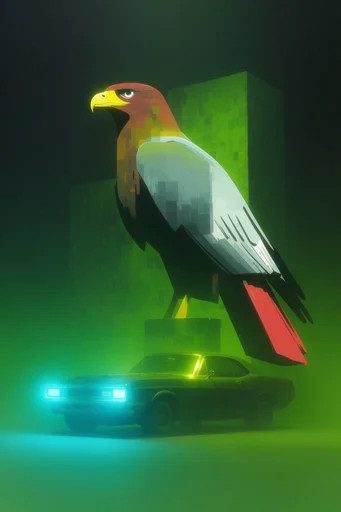Cinematic Neon Noir style reference image — dystopian noir