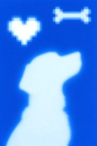 Electric Cobalt Minimalist style reference image — duotone print style