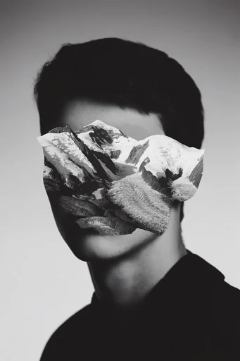 Monochromatic Surrealist Deconstruction style reference image — monochromatic surrealism
