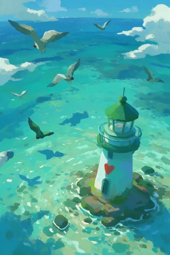 Luminous Verdant Horizons style reference image — luminous light rays
