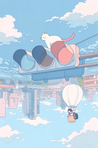 Graphic Surrealist Anime style reference image — minimalist anime illustration