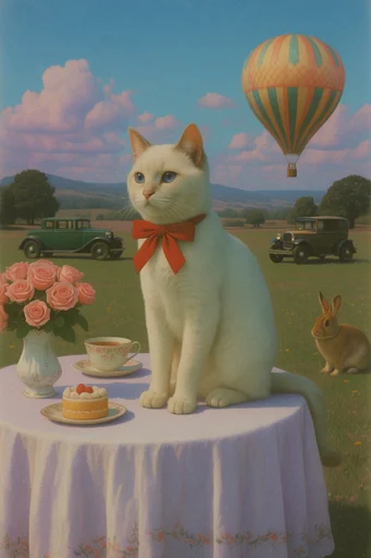 Nostalgic Pastoral Surrealism style reference image — soft cinematic lighting