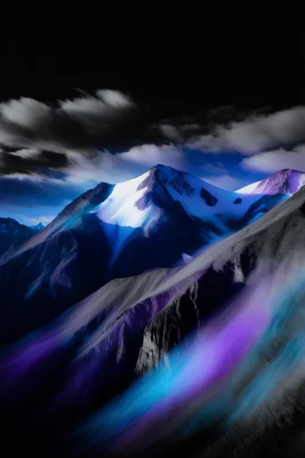 Kinetic Luminous Nocturne style reference image — stark black background