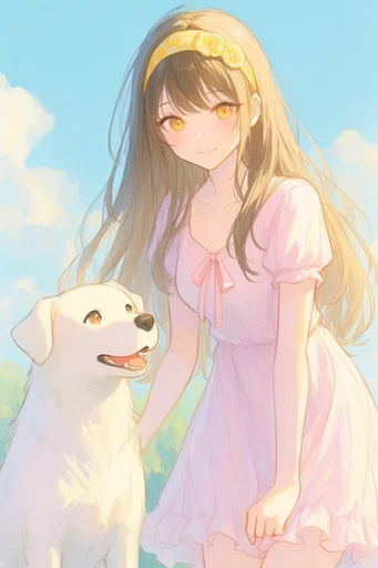 Ethereal Pastel Anime style reference image — sun-kissed lighting